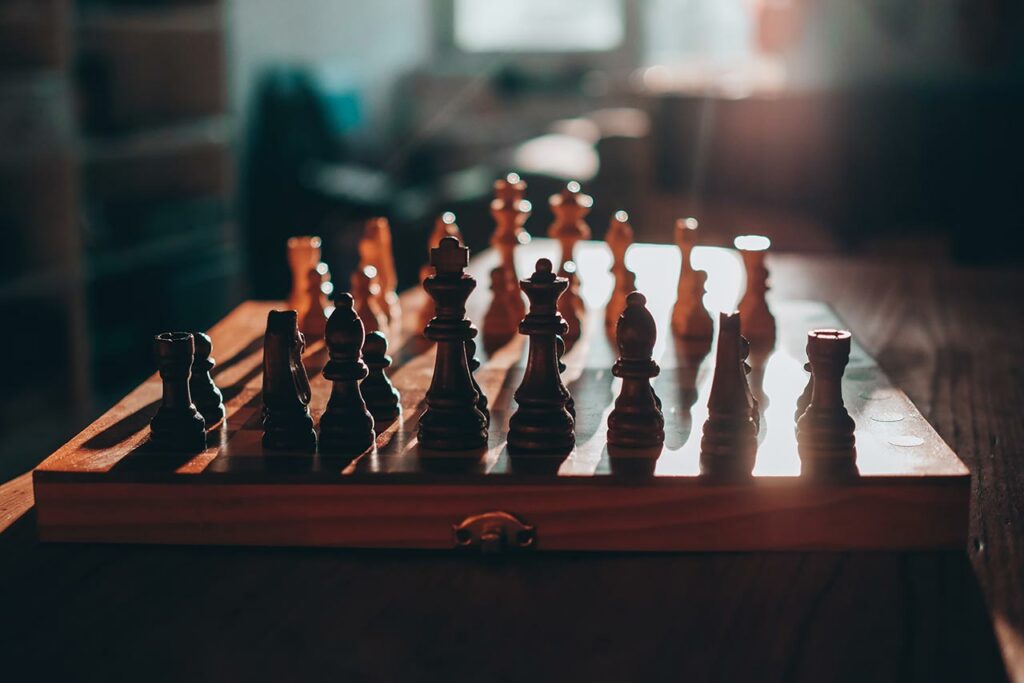 Ein Schachspiel mit dem sich die mentale Stärke trainieren lässt